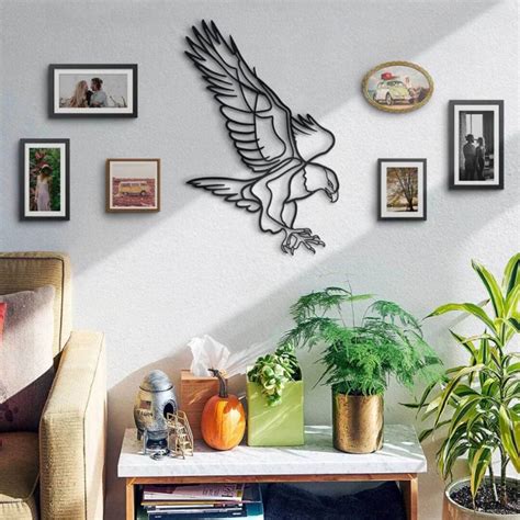 Metal Eagle Wall Art, Metal Wall Art, Metal Eagle Sign, Eagle Wall Decor, Living Room Wall Art ...