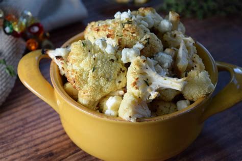 Easy Roasted Blue Cheese Cauliflower - thefitfork.com