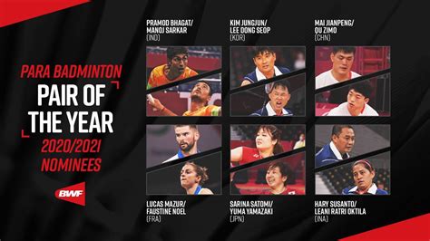 BWF PLAYER OF THE YEAR AWARDS 2020/2021 NOMINEES – Badminton Pan America