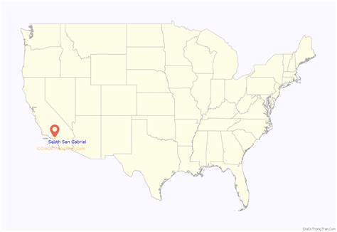 Map of South San Gabriel CDP