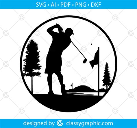 Golfing Svg, Golfing Design Svg, Golfer Silhouette Download Cut File Monogram, Golf vector, Golf ...