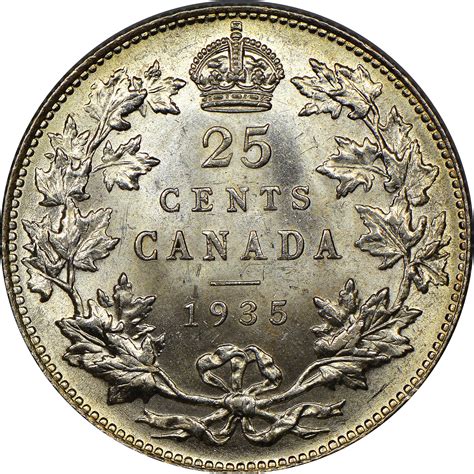 1920 Canadian 25-Cents Silver King George V Coins & Money Collectibles ...