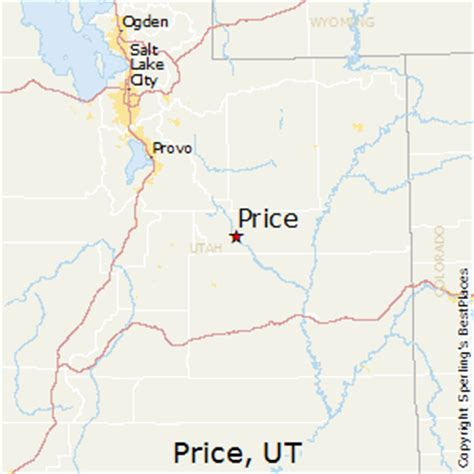 Map Of Price Utah | Tourist Map Of English