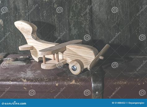 Children S Toy Wooden Airplane Stock Photo - Image of aircraft, leisure: 51488432