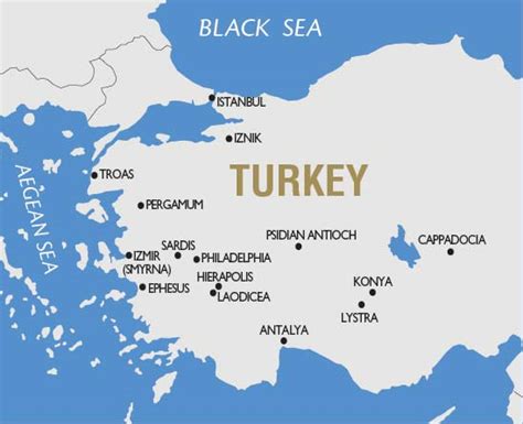 Map Of Colossae Laodicea And Hierapolis - Maping Resources