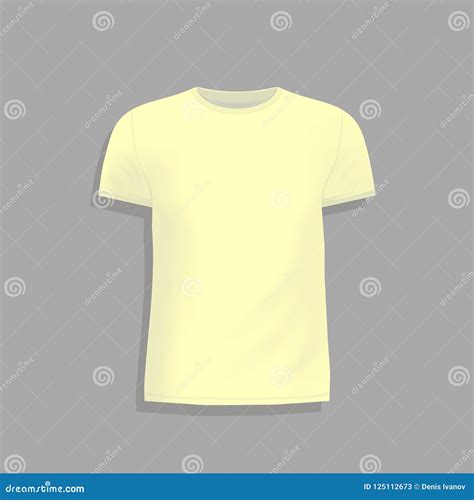 Men`s Yellow T-shirt Design Template Stock Vector - Illustration of back, casual: 125112673