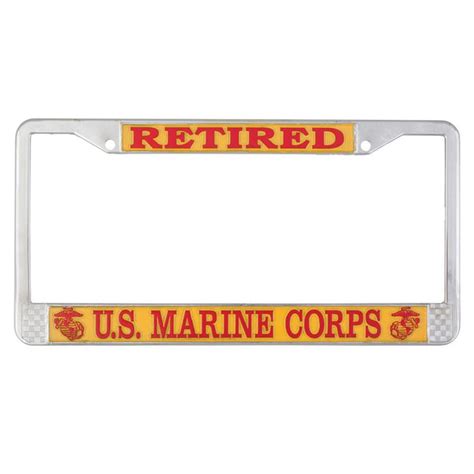 Retired US Marine Corps License Plate Frame – SGT GRIT