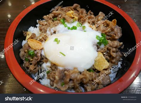 Gyudon Onsen Egg Bowl Japanese Traditional Stock Photo 1713545419 | Shutterstock