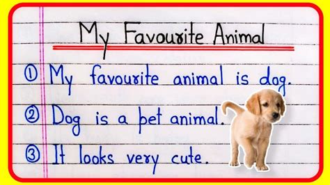 10 lines essay on my favourite animal dog in English | My favourite animal dog | My favourite ...