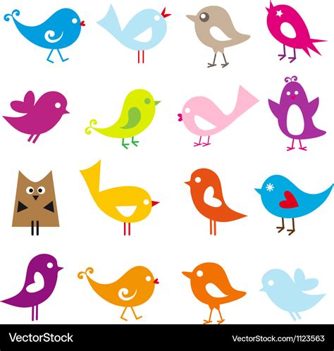 Cute birds Royalty Free Vector Image - VectorStock