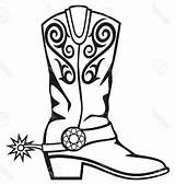Free Printable Cowboy Boot Template Coloring Pages  sketch template