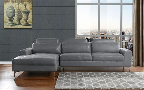 Modern Large Leather Sectional Sofa, L-Shape Couch with Extra Wide ...