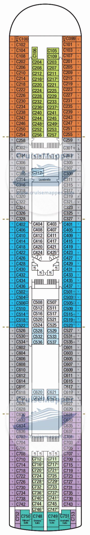 Azura deck 10 plan | CruiseMapper