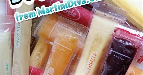 The MARTINI DIVA: BOOZESICLES™ Alcoholic Popsicles - Healthy, Homemade BOOZY ICE POPS