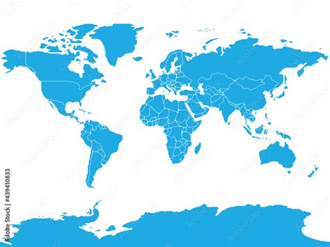 Simplified Blank Schematic Map World Political Map Countries ...