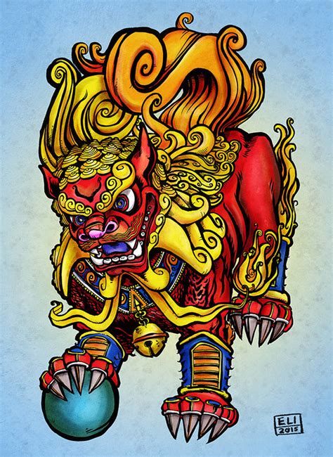 Guardian Lion: Tattoo Commission on Behance