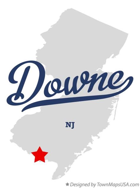 Map of Downe, NJ, New Jersey