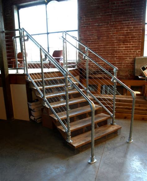 Industrial Pipe Handrail | Stair Designs