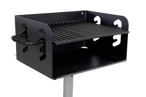 SF16 Pedestal Park Grill With Flip-Up Grate (Quick Ship) (Pedestal 3/8 ...