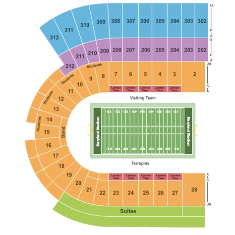 Maryland University Football Stadium Seating Chart | Brokeasshome.com