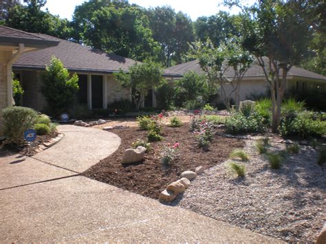 Central Texas Xeriscaped front yards - Ecosia - Images in 2021 | Small city garden, Landscaping ...