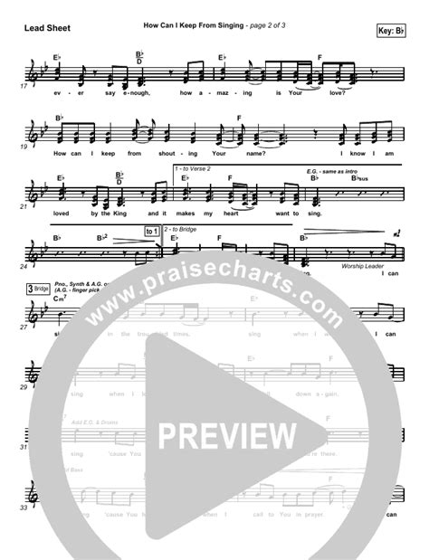 How Can I Keep From Singing Sheet Music PDF (Chris Tomlin) - PraiseCharts