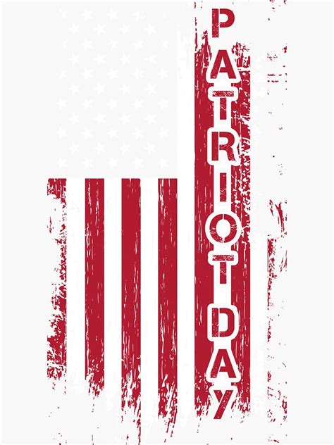 "PATRIOT DAY FLAG" Sticker for Sale by KHAOTICSHOP | Redbubble