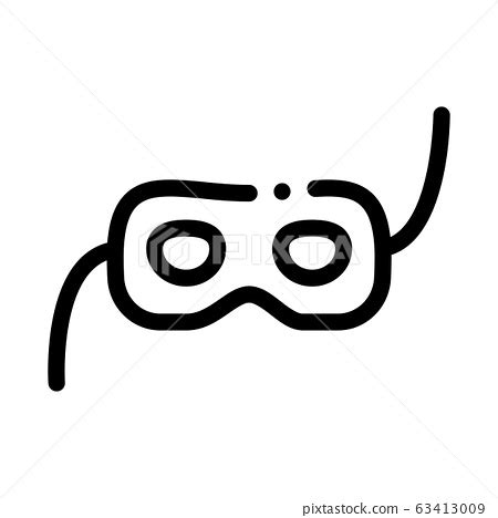 Mask Icon Vector Outline Illustration - Stock Illustration [63413009] - PIXTA