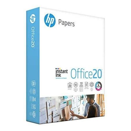 HP Printer Paper 8.5x11 Office 20 lb 1 Ream 500 Sheets 92 Bright Made in USA FSC Certified Copy ...