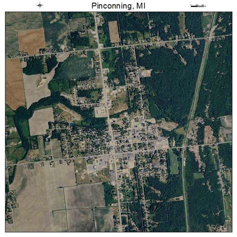 Aerial Photography Map of Pinconning, MI Michigan