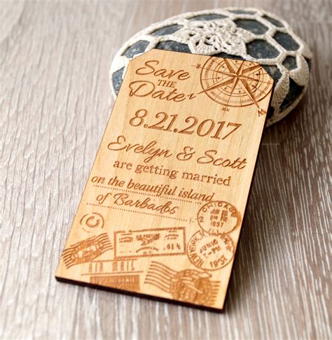 Save the Date Magnets Wooden Save the Date Magnets Travel - Etsy