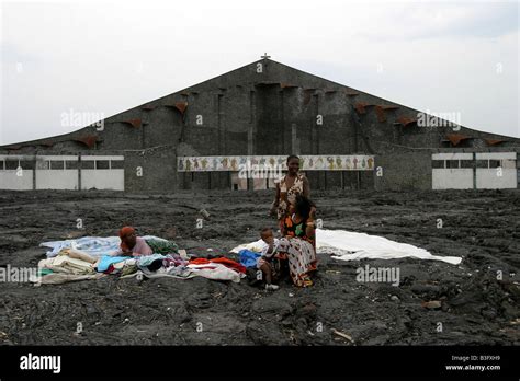 The aftermath of the Nyiragongo Volcano eruption on the town of Goma ...