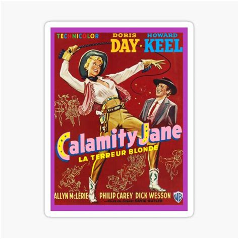 "CALAMITY JANE poster art" Sticker for Sale by Love30smovies | Redbubble