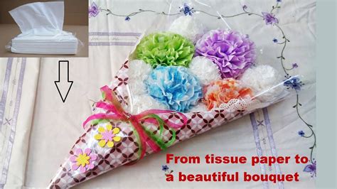 🧻💐DIY Tissue Paper Flower Bouquet | DIY Tissue Paper Flower easy | Tissue Paper Flowers crafts ...