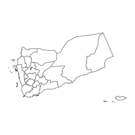 Administrative divisions of Yemen. Vector illustration. 26834455 Vector ...