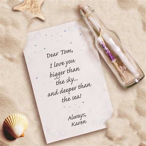 Personalized Romantic Message In A Bottle | I Love You Message In A Bottle