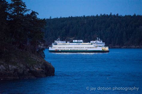 Washington State Ferry in the predawn light from the slip at Lopez Island | Lopez island, San ...