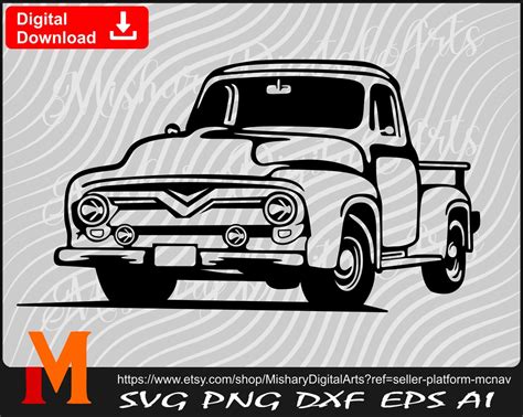 Old Truck Svg, Vintage Truck Svg, Truck Svg, Pickup Truck Svg, Farm ...