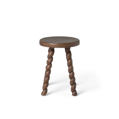 Twist side table - white oak with hand shaped spiral legs – Hati Home