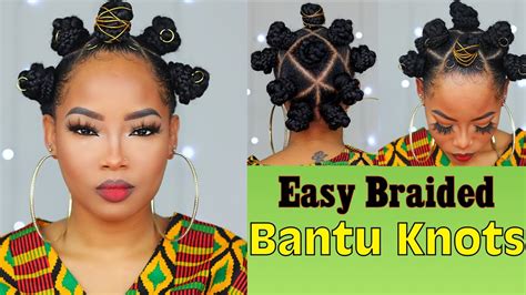 How To | Jumbo Bantu Knots Tutorial On Natural Hair 💕🇯🇲 - YouTube