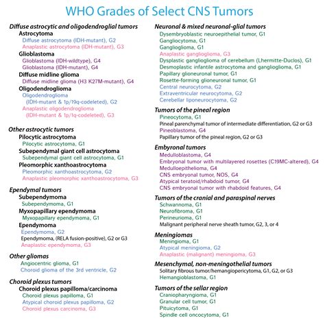 Pathology Glossary: WHO Classification of CNS & PNS Tumors | Draw It to Know It