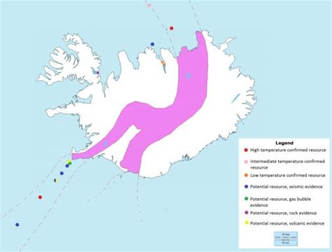 Map of confirmed and potential offshore geothermal resources around ...