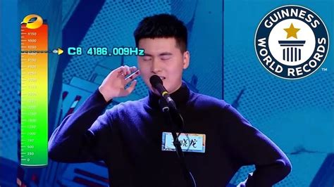 Chinese Man Breaks the Guinness World Record for the Highest Vocal Note Ever Performed by a Male