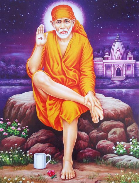 Download Indian Spiritual Master Sai Baba Phone Wallpaper | Wallpapers.com