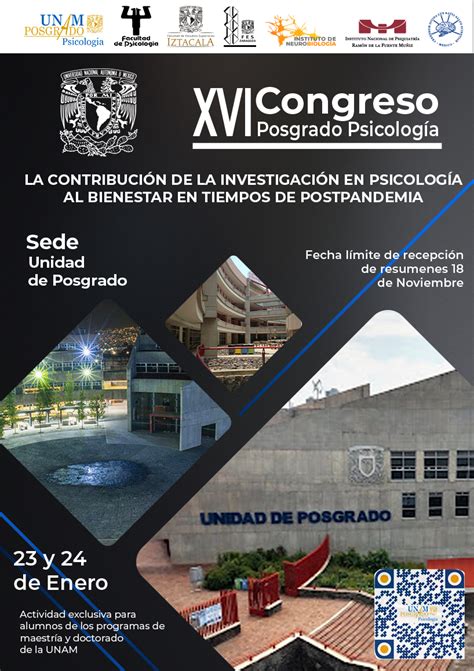 XVI Congreso del Posgrado en Psicología | Posgrado de Psicología | UNAM