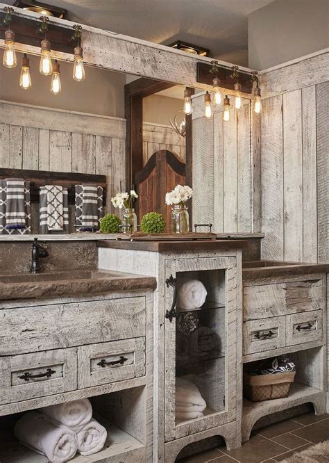 50 Perfect Rustic Farmhouse Bathroom Design Ideas - SWEETYHOMEE