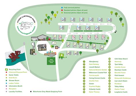 Park map. – South Wales Touring Park