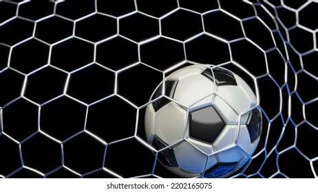 Whiteblack Soccer Ball Goal Net Under Stock Illustration 2202165075 ...