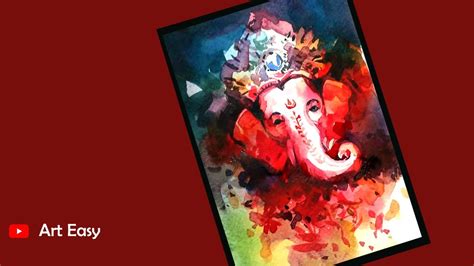 Ganesha painting with watercolor || Watercolor painting || Happy Ganesh Chaturthi - YouTube