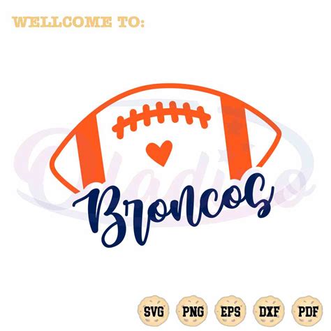 NFL Broncos Football Players SVG Graphic Design Cutting File